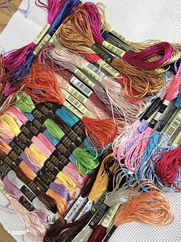 oneroom High Quality 30/50/100/500 skeins silk embroidery  embroidery thread Silk Floss Handmade Embroidery cross stitch Threads ► Photo 1/6