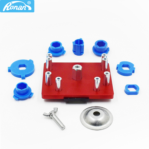 RONAN Hole Positioning Template and 7 piece sleeve of Positioning Punch for bi xenon projector lens retrofit tools ► Photo 1/4