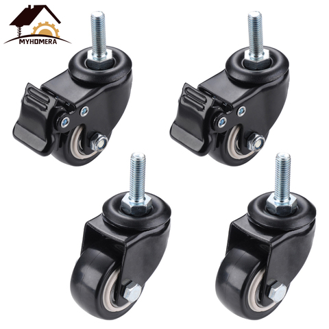 Myhomera 4Pcs Furniture Caster Heavy Duty 200kg 1.5 inch 40mm 360 Rotatable Screw Swivel Castor Wheels Trolley Rubber Protective ► Photo 1/6