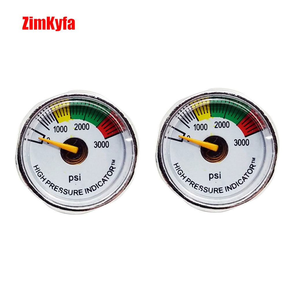 Paintball PCP Air Pressure Gauge 2pcs 350bar Mini Micro Manometre Manometer 1/8" 