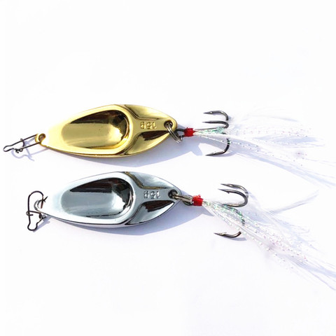 1Pc Spoon Fishing Lure Artificial Bait Wobler Fishing Pike Trout Bass Catfish Treble Hook Metal Sequin Lure Fishing Tackle ► Photo 1/5