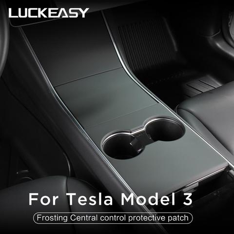 LUCKEASY car central control panel  protective patch for Tesla Model 3 2017-2022 Central control three patch feels Tesla Model Y ► Photo 1/5