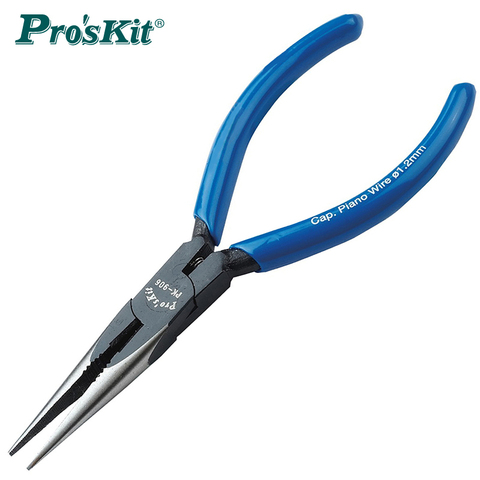 Carbon steel shear wire special needle nose pliers Pro'skit 8PK-906-C  5.5 inch anti-rust fine tip maintenance electronic pliers ► Photo 1/6