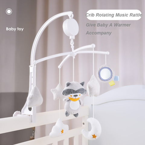 Cartoon Baby Crib Mobiles Rattles Music Educational Toys Bed Bell Carousel for Cots Infant Baby Toys 0-12 Months for Newborns ► Photo 1/6