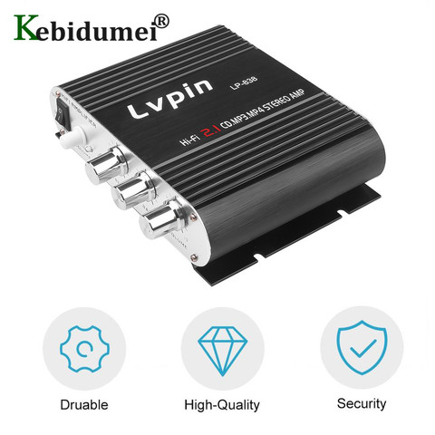 For LVPIN Hi-Fi Stereo Amplifier 12V 200W Mini MP3 Car Radio Channels 2 House Super Bass ► Photo 1/6