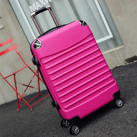 Letrend Vintage ABS+PC Rolling Luggage Spinner Trolley Women Travel Bag 20 inch Cabin Suitcases Wheel 24/26 inch Retro Trunk ► Photo 1/5
