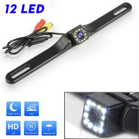 1PCS Waterproof HD Car RearView Reverse Backup Camera License Plate Night Vision ► Photo 1/6