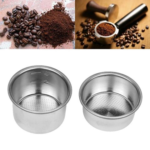 51mm Stainless Steel 4 Cups Powder Bowl Coffee Replacement Filter Basket Non Pressurized Espresso Coffee Machine Acces ► Photo 1/6