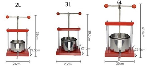 Household small stainless steel juice wine press manual grape press ► Photo 1/5