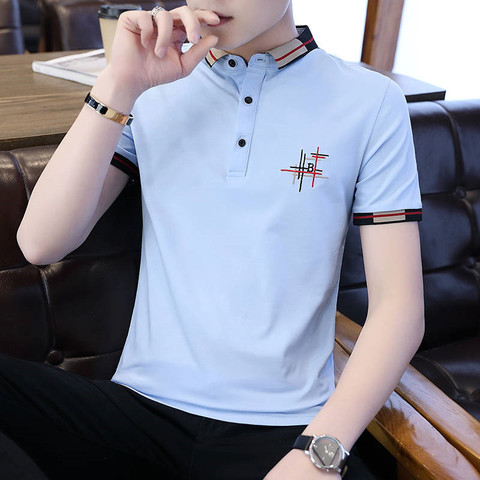 Fashion New Men's Polo Shirt Short Sleeve Cotton Male Shirt Sports polo Jerseys Golftennis Plus Size M-5XL Camisa Polos Homme ► Photo 1/6
