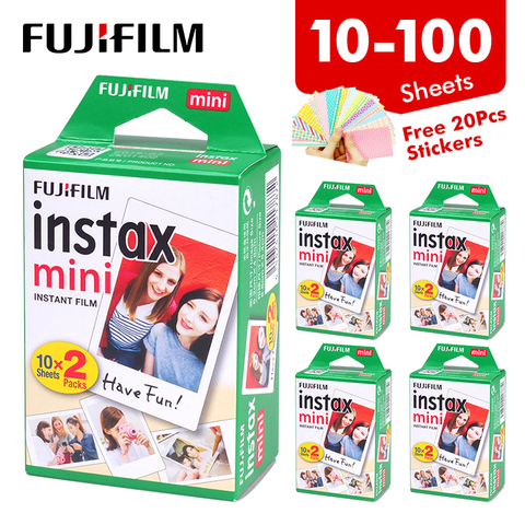 Fujifilm Instax Mini 9 Film White Edge 10 20 30 40 60 80 100 Sheets Photo Paper for Fuji instant camera 8/7s/25/50/90/sp-1/sp-2 ► Photo 1/6