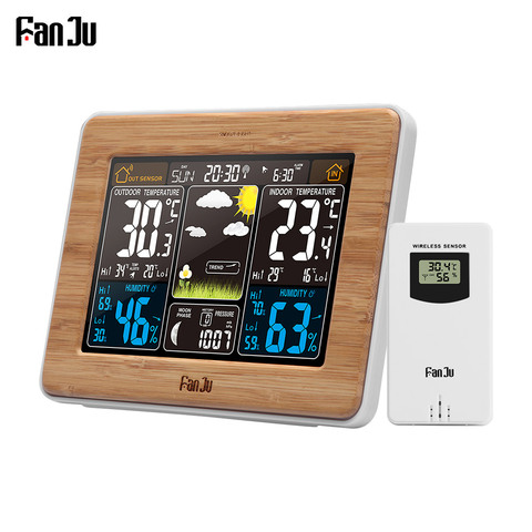FanJu FJ3365 Indoor/Outdoor Wireless Thermometer Hygrometer Professional Electronic Temperature Humidity Meter Weather Station ► Photo 1/6