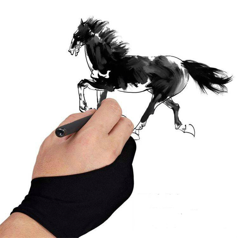 2-Finger Tablet Drawing Anti-Touch Gloves For iPad Pro 9.7 10.5 12.9 Inch  Pencil