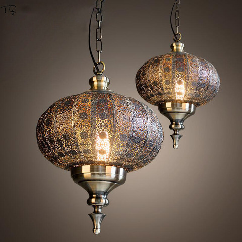 Moroccan Lamp Vintage Pendant Lights Retro Industrial Iron Light Home Decor Hanging Lamp Kitchen Home Decor Loft Salon Bar Cafe ► Photo 1/5