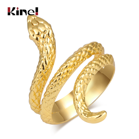 Kinel Fashion Gold Snake Rings For Women Heavy Metals Punk Rock Ring Vintage Animal Jewelry Wholesale Drop Shipping ► Photo 1/6