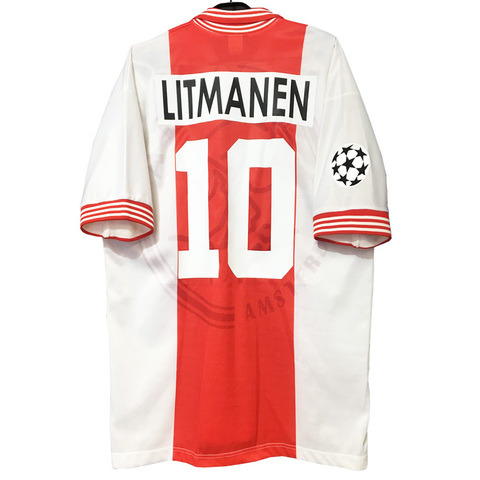 1995-96 Superjoden Godenzonen Retro classic Ajax home white jerseys T-shirt customize Kluivert Blind Rijkaard Overmars - Price history & Review | AliExpress Seller - Retro Tees Store | Alitools.io