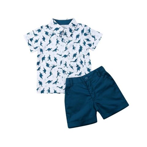 2pcs Toddler Kids Boys Girls Summer Clothes Dinosaur Print T-shirt Tops+Shorts Pants Outfit Set ► Photo 1/5