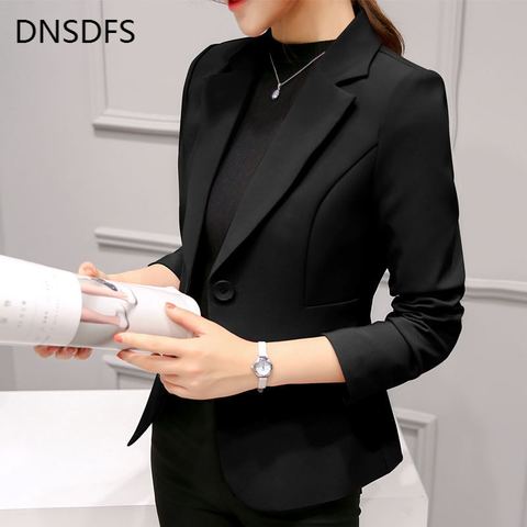 Women's Classic Double Breasted Metal Buttons Blazer with Pockets Slim Fit  Black Jacket