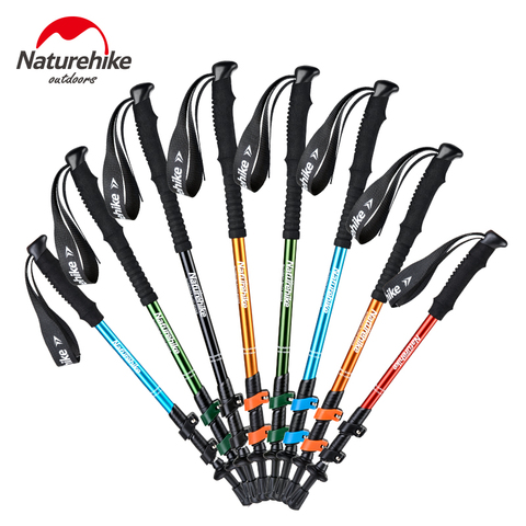 Naturehike Alpenstocks Ultralight Trekking Folding Pole Walking Hiking sticks camping family Alpenstocks 1 pcs ► Photo 1/6