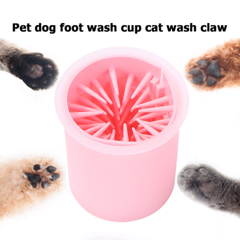 Pet Dog cat Paw Cleaner Cup Outdoor portable Soft Silicone Combs Quickly  Wash Foot Cleaning Bucket Pet Foot Wash Tools