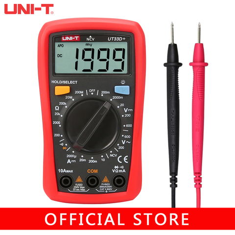 UNI-T UT33A+ UT33B+ UT33C+ UT33D+ Palm Size Digital Multimeter Handheld AC DC Voltage Ohmmeter Tester ► Photo 1/6