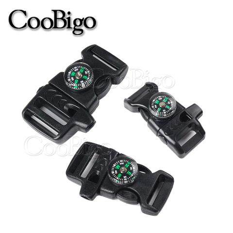 50pcs Emergency Survival with Compass Whistle Buckle for Outdoor Camp Paracord Bracelet Backpack Strap Bag Accessories ► Photo 1/6