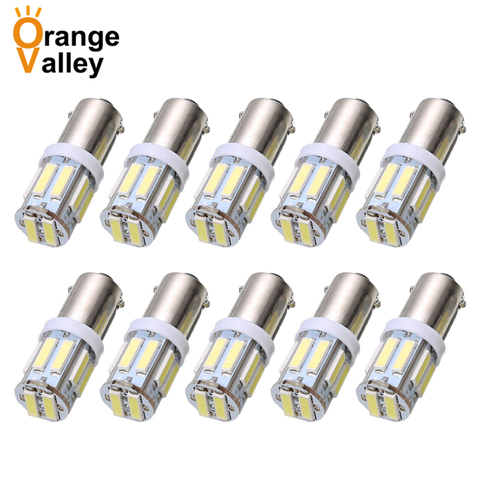 10pcs BA9S 434 T4W 10 LED 7020 SMD H6W Car Auto Interior Reading Lights Dome Lamp DC 12V ► Photo 1/6