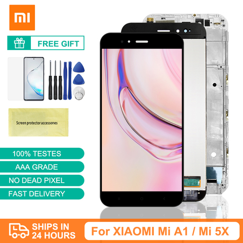 Original For Xiaomi Mi A1 LCD Display Touch Screen Xiaomi Mi A1 Mi 5X Mi5X Mi 5X Display Replacement With Frame Spare Parts ► Photo 1/6