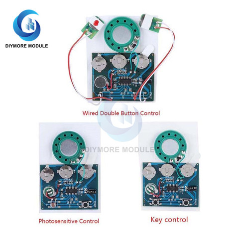 30S Audio Sound Voice Music Recorder Board Photosensitive Sensitive Key Control Programmable Module for Holiday Greeting Card ► Photo 1/1