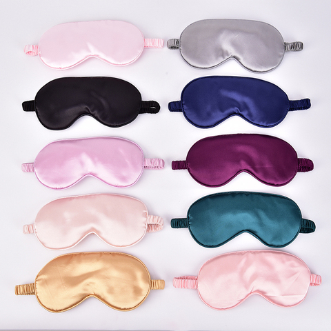 1PCS Imitated Silk Sleep Eye Mask Padded Shade Eye Cover Patch Sleeping Mask Eyemask Blindfolds Travel Relax Rest Women Men ► Photo 1/6