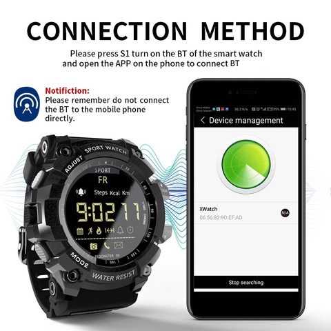 LOKMAT MK16 Smart Watch Military Army Rugged Watch women Waterproof Sports BT Smartwatch Fitness Tracker Digital watches men ► Photo 1/6