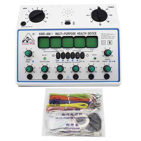 Electric Acupuncture Stimulator Machine Electrical nerve muscle stimulator 6 Channels Output Patch Massager Care KWD808-I ► Photo 1/6