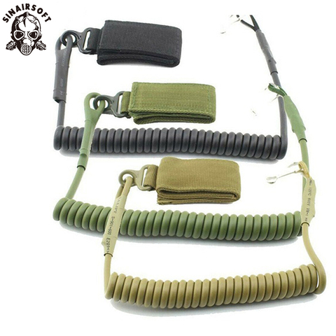 Elastic Coil Sling Rope Lanyard Molle Hunt Pistol Tool Belt Airsoft Gun Handgun Shooting Military Bag Spring Strap Paintball ► Photo 1/6