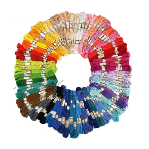 200/100/50 Anchor Similar DMC Cross Stitch Cotton Embroidery Thread Floss Sewing Skeins Craft ► Photo 1/6