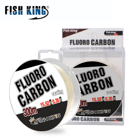 FISH KING 300m Fluoro Carbon Fishing Line Coating 0.3mm-0.5mm 29.76LB-44.75LB  Leader Line Carp Fishing Sinking Line ► Photo 1/6