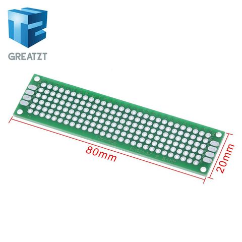 GREATZT 1pcs/lot 2x8 Double Side Copper Prototype PCB Universal Board Experimental Development Plate Green ► Photo 1/4