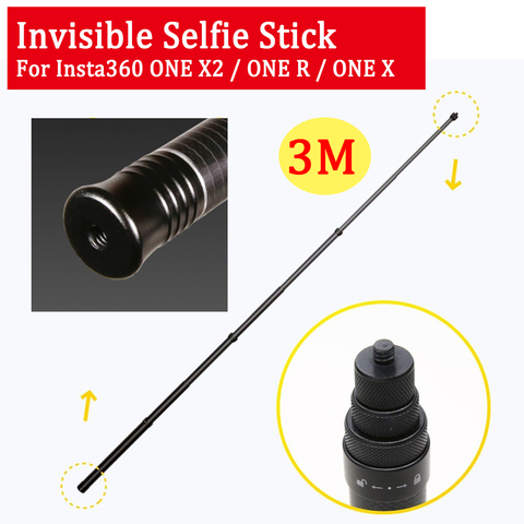 3M Insta360 ONE X2/R Invisible Selfie Stick For ONE X2/ONE R/ONE X Ultra-Light Carbon Fiber Stick NEW Action Camera Accessory ► Photo 1/6