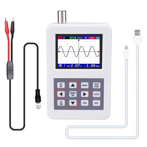 KKmoon Digital Oscilloscope Mini Portable Digital Oscilloscope 5M Bandwidth 20MSps Sampling Rate with P6100 Oscilloscope Probe ► Photo 1/1