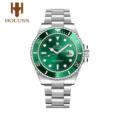 Holuns Brand Men Watches Automatic Watch Japan NH35A Sapphire Men Stainless Steel Waterproof Business Mechanical Wristwatch ► Photo 1/6