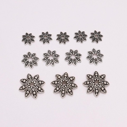 100pcs/lot 7/9/13mm 8 Petals Flower Beads Cap Receptacle For Jewelry Making Findings Diy Bracelet Needlework Accessories ► Photo 1/3