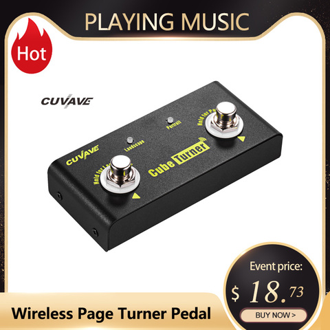 CUVAVE Cube Turner Wireless Page Turner Pedal Supports Looper Connection Compatible with iPad iPhone Android Tablets Smartphones ► Photo 1/6