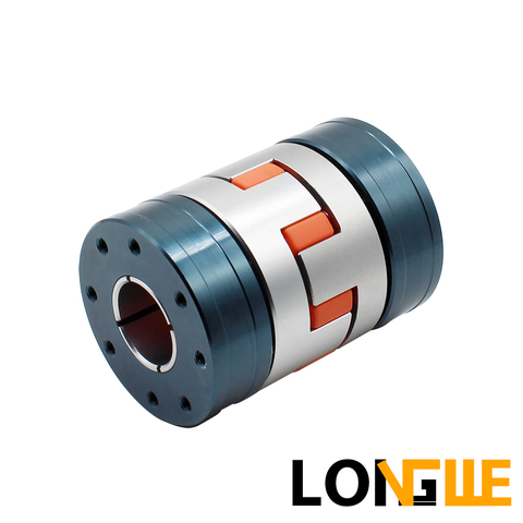 LONGWE High Torque Shaft Coupler 4 Jaw D55L78 D65L90 D80L115 Locking Assembly Flexible Plum Coupling for Cynchronous Motors ► Photo 1/2