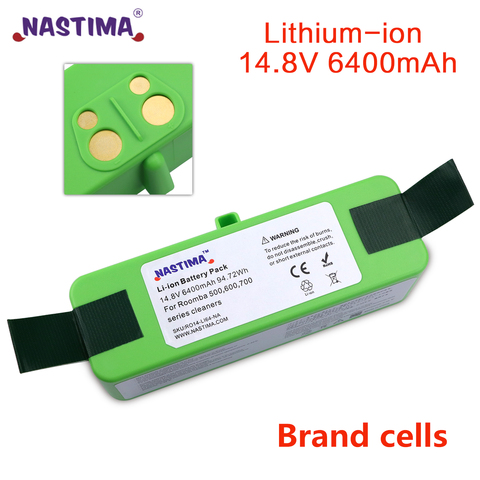 NASTIMA 14.8v 6400mAh/4400mAh Lithium Rechargeable Battery For iRobot Roomba 500 600 700 800 Series 560 620 650 700 770 780 880 ► Photo 1/6