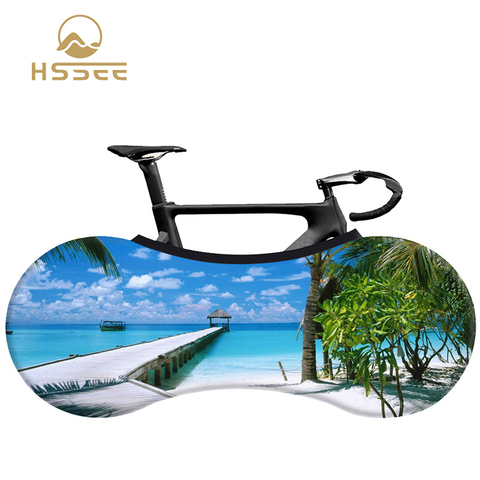 HSSEE beach series bicycle dust cover elastic fabric road bike indoor bicycle dust cover 26