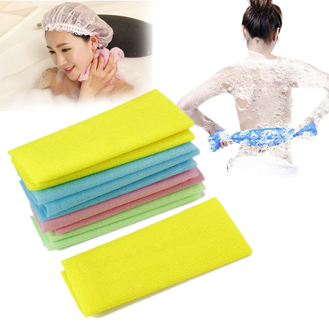 Japanese Rubbing Washcloth Bath Nylon Towel Brush for Back Towels  Exfoliating Scrub Shower Sponge Body Bathroom