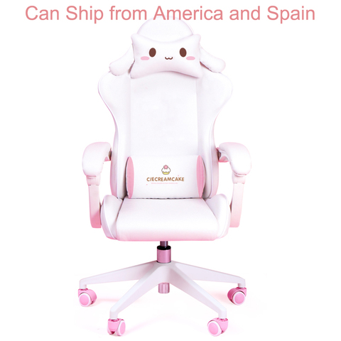 Pink Magic Gaming Chair Girl Game Competitive Rotating Chair Home Liftable Computer Chair Fashion Comfortable Anchor Live Chair ► Photo 1/5