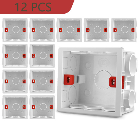 Adjustable 86 Switch socket Box,Mount Back Box Plasterboad 50mm Depth Wall Switch Wall Socket Mounting Cassette BOX Screw Set ► Photo 1/6