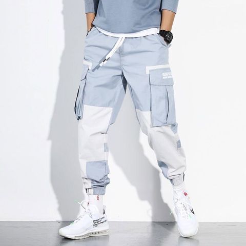 Men New Spring Hip Hop Pants Club Singer Stage Costume Trousers Ribbons Streetwear Joggers Sweatpants Hombre ► Photo 1/6