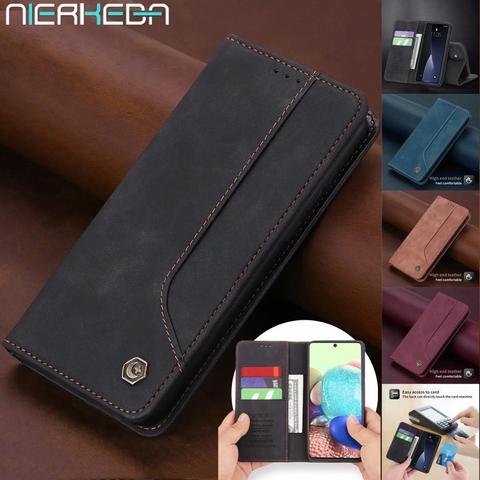 Magnetic Flip Leather Case for Samsung Galaxy A11 A21S A21 A31 A41 A51 A71 5G M51 M31S M31 M30S A50 Wallet Card Solt Phone Cover ► Photo 1/6