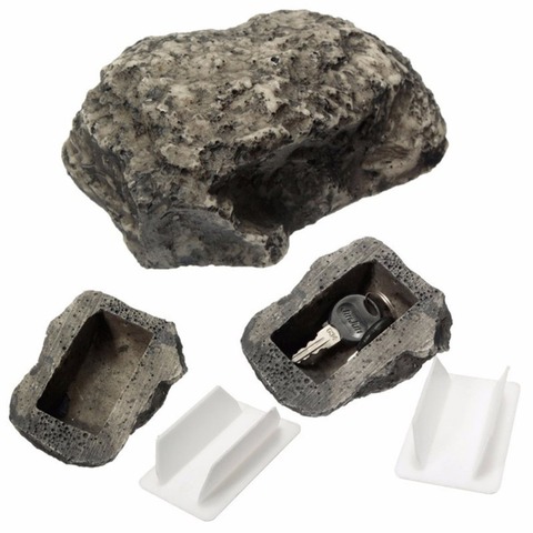 Outdoor Muddy Mud Spare Key House Safe Hidden Hide Security Rock Stone Case Box Fake Rock Holder Garden Ornament 6x8x3cm ► Photo 1/6